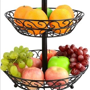 Surpahs 2-Tier Countertop Fruit Basket Stand